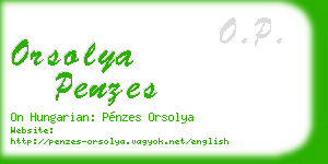 orsolya penzes business card